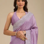 Purple Zariwork Soft Silk Saree